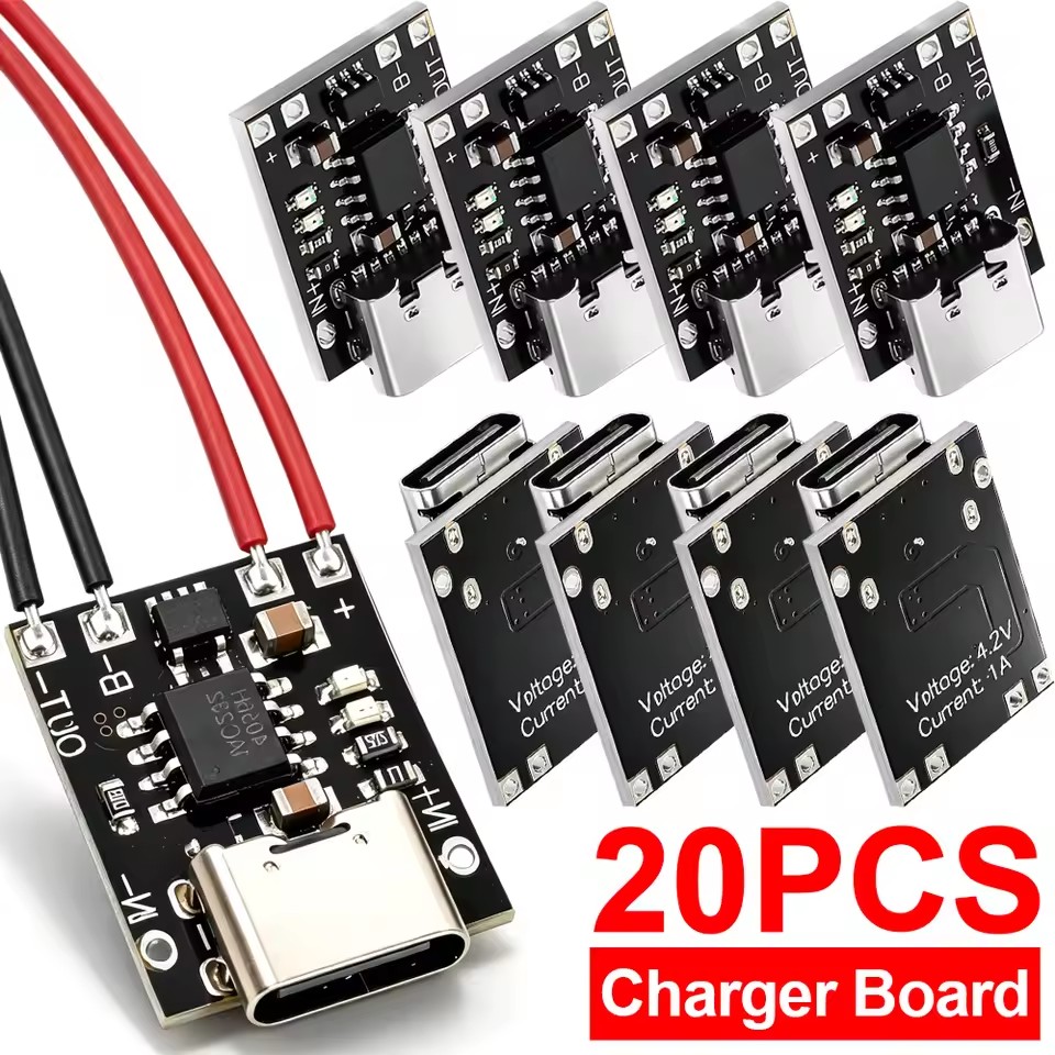 Li Ion Charger Module - Płytka ładująca Type-C z obwodem zabezpieczającym,