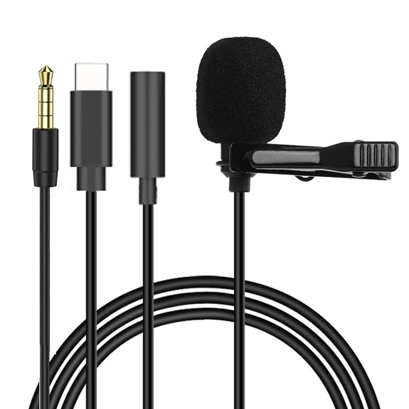 Usb C Cable - Mikrofon przypinany mini, przenośny, pojemnościowy, z