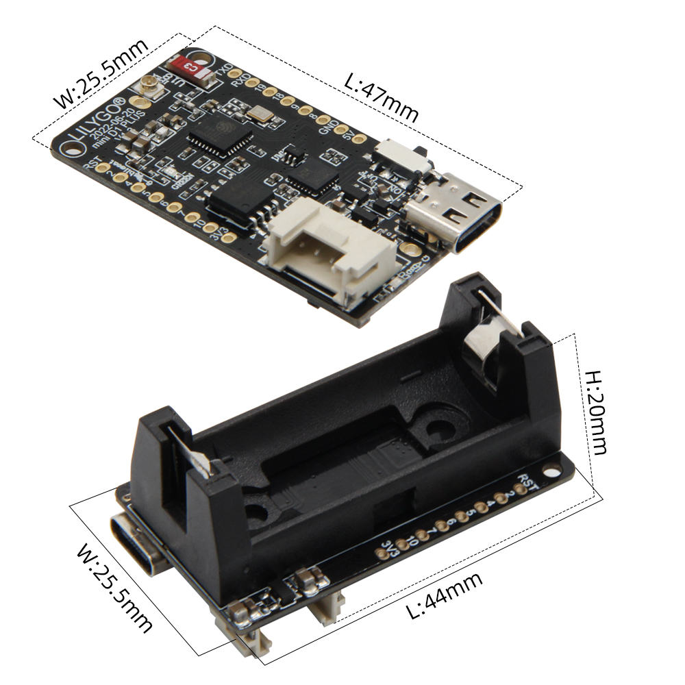 LILYGO® TTGO T-OI Plus ESP32-C – Esp32 Battery Holder Lipo recenzja i cena