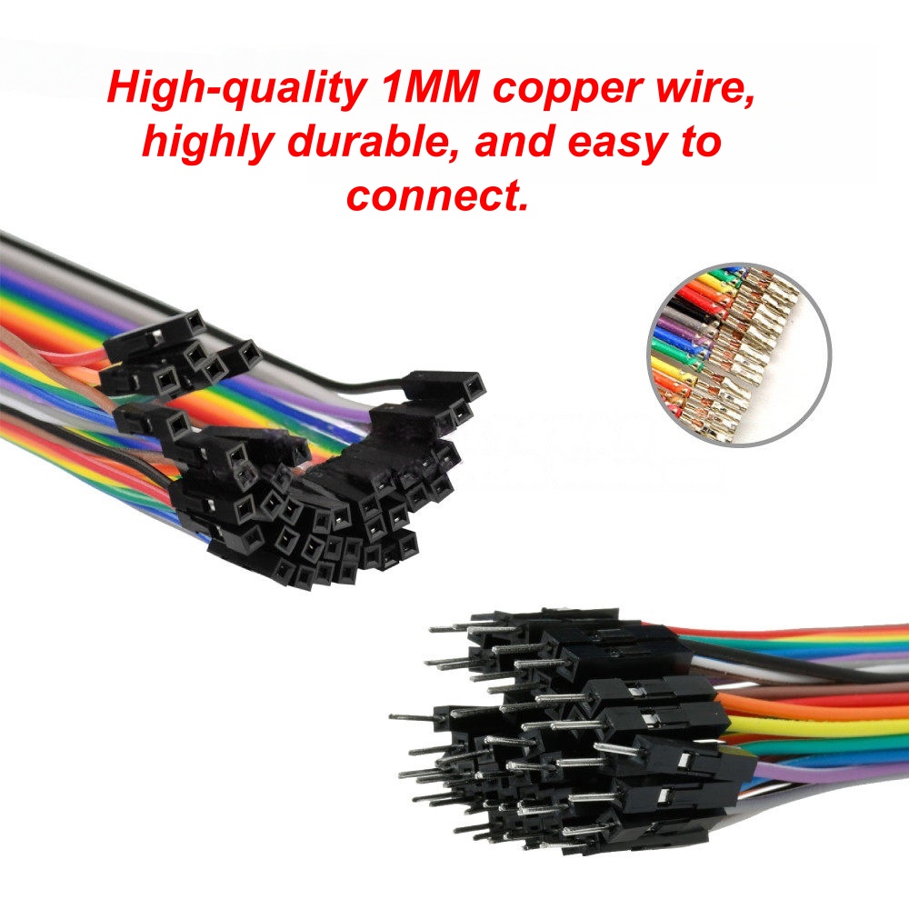 Przewody Dupont 40P, długość 1 – Jumper Wire Kit recenzja i cena